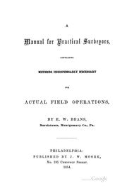 Cover of: A Manual for Practical Surveyors