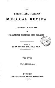 Cover of: The British and Foreign Medical Review: or, Quarterly Journal of Practical Medicine and Surgery