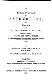 An Introduction to Entomology on Elements of the Natural History of Insects by William Kirby (entomologist), William Spence