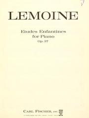 Cover of: Etudes enfantines by Henry Lemoine