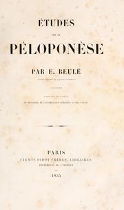 Cover of: Études sur le Péloponèse