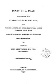 Cover of: Diary of a Dean: Being an Account of the Examination of Silbury Hill, and of ...