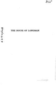 Cover of: The House of Longman, 1724-1924