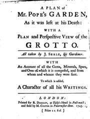 A Plan of Mr. Pope's Garden by John Serle , Alexander Pope