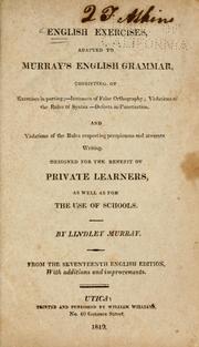 Cover of: English exercises, adapted to Murray's English grammar ... by Lindley Murray