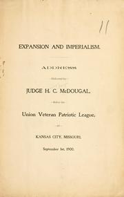 Cover of: Expansion and imperialism. | Henry Clay McDougal