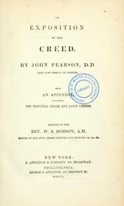 Cover of: An exposition of the creed by John Pearson