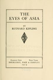 Cover of: The  eyes of Asia by Rudyard Kipling