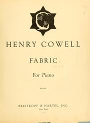 Cover of: Fabric: for piano.