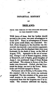 An Impartial History of Ireland from the Period of the English Invasion to the Present Time by Dennis Taaffe