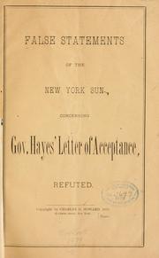 Cover of: False statements of the New York sun by 