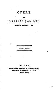 Cover of: Opere di Galileo Galilei nobile fiorentino by Galileo Galilei