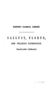Cover of: Sallust, Florus, and Velleius Paterculus by Sallust, Lucius Annaeus Florus, Velleius Paterculus