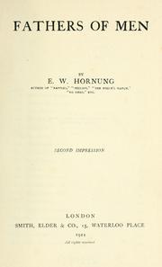 Cover of: Fathers of men by E. W. Hornung