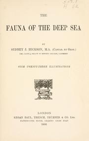 Cover of: The fauna of the deep sea by Sydney John Hickson