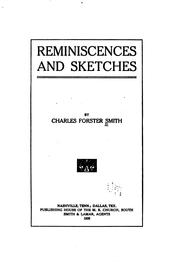 Cover of: Reminiscences and Sketches