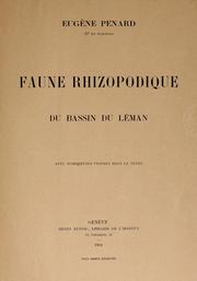 Cover of: Faune rhizopodique du bassin du Léman ...
