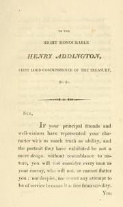 Cover of: A few cursory remarks upon the state of parties, duringthe administration of the Right Honourable Henry Addington by Richard Bentley
