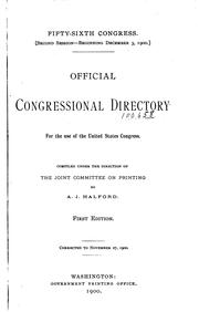 Cover of: Official Congressional Directory by U. S. Congress, United States Congress. Joint Committee on Printing