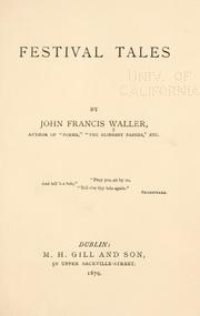 Cover of: Festival tales by John Francis Waller