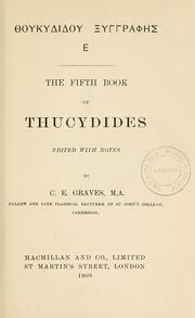 Cover of: The fifth book of Thucydides