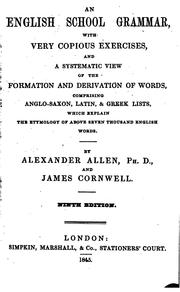 Cover of: A new English grammar, by A. Allen and J. Cornwell