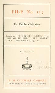 Cover of: File no. 113 by Émile Gaboriau