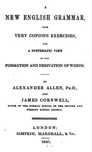 Cover of: A new English grammar, by A. Allen and J. Cornwell
