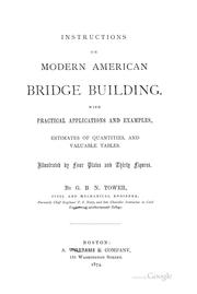 Cover of: Instructions on Modern American Bridge Building