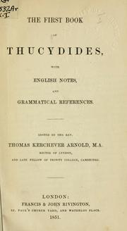 Cover of: First Book by Thucydides