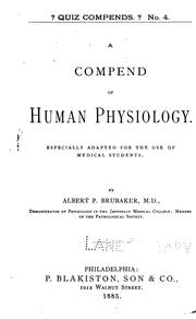 Cover of: Compend of human physiology: especially adapted for the use of medical students