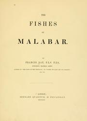 Cover of: The fishes of Malabar by Francis Day