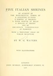 Cover of: Five Italian shrines by Waters, W. G.