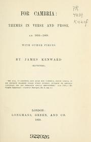 Cover of: For Cambria by James Kenward