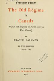 Cover of: France and England in North America.