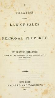 Cover of: A treatise on the law of sales of personal property