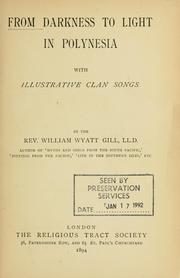 Cover of: From darkness to light in Polynesia by William Wyatt Gill