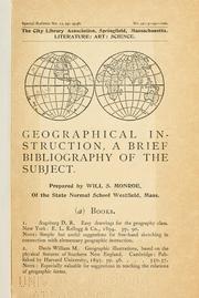 Cover of: Geographical instruction: a brief bibliography of the subject.