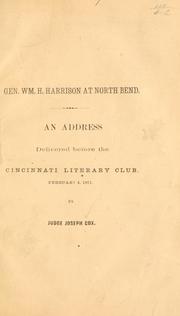 Cover of: Gen. Wm. H. Harrison at North Bend. by Joseph Cox