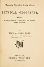 Cover of: Physical geography | John Macturk