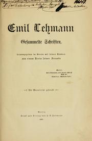 Cover of: Gesammelte Schriften