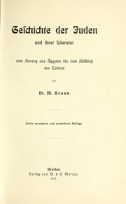 Cover of: Geschichte der Juden und ihrer Literatur. by M. Brann