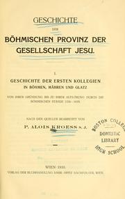 Cover of: Geschichte der Bhmischen Provinz der Gesellschaft Jesu