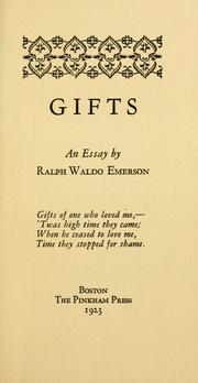 Gifts by Ralph Waldo Emerson