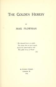 Cover of: The golden heresy by Max Plowman