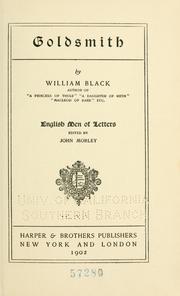 Cover of: Goldsmith. by William Black, William Black