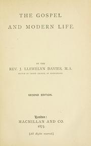 Cover of: The Gospel and modern life