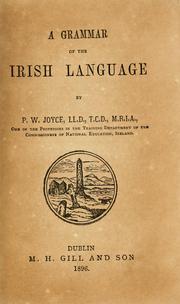 Cover of: A grammar of the Irish language by P. W. Joyce