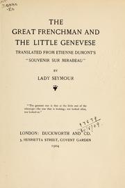 Cover of: great Frenchman and the little Genevese