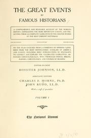 Cover of: The great events by famous historians by Charles F. Horne